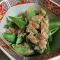 たまたに's cooksnap of when they made スナップエンドウの梅マヨおかか。.