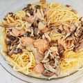 ｺｱﾗ's cooksnap of when they made 秋鮭ときのこのカレークリームパスタ.