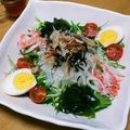 peteco's cooksnap of when they made 新玉ねぎと水菜のおかかサラダ.