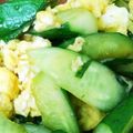 てとりすさん's cooksnap of when they made 簡単10分・キュウリと卵の塩炒め.