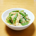 ドルフィンサーモン's cooksnap of when they made 春＊スナップえんどうと新玉ねぎの卵とじ.