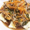 えーぼぢ1980's cooksnap of when they made サンマの天ぷら、トロ～リ和風あんかけ！.