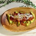 ３匹の大ぶたママ's cooksnap of when they made アボカドステーキのキムチのせ.