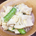 卵せんべい's cooksnap of when they made はちく筍＊絹さやの卵とじ♪.