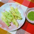 ＊れいぴん＊'s cooksnap of when they made ブロッコリーの茎のかき揚げ♪　抹茶塩.