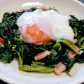 きつねどんべい's cooksnap of when they made ほうれん草のソテー♡とろ〜り☻温玉乗せ♪.