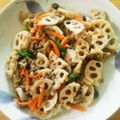 ぼるさち's cooksnap of when they made ✿レンコンと豚ひきのキンピラみそ炒め✿.