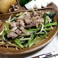 aya0926j's cooksnap of when they made 豚小間もやしほうれん草の炒め物.