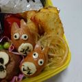 グフィ's cooksnap of when they made ❁キャラ弁❁おいなり猫バス❁.