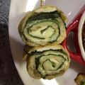 ma___111's cooksnap of when they made 油揚げ＋しそ＋チーズのクルクル～♪.