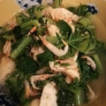 クック59QAVB☆'s cooksnap of when they made ほろ苦。大根の葉と桜海老の煮浸し.