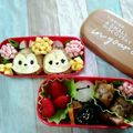 ネコ１３１７'s cooksnap of when they made ツムツム☆キャラ弁☆遠足☆チップ デール.