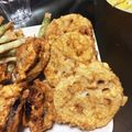 kaichun's cooksnap of when they made れんこんの挟み揚げ～抹茶塩で食べてね♪.