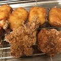 153m242's cooksnap of when they made 冷凍唐揚を少量油でサクっと！ジューシー♡.