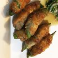 jolicco's cooksnap of when they made 簡単！スナップエンドウのチーズ肉巻き.