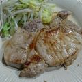 まゆまんま's cooksnap of when they made 簡単わさび醤油の豚肉ステーキ.
