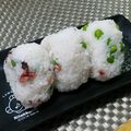 ψさっちゃんψ's cooksnap of when they made えんどう豆と梅のおにぎり（混ぜご飯でも）.