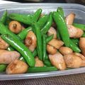 でっぷー's cooksnap of when they made スナップエンドウとソーセージのさっと炒め.