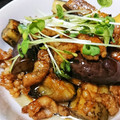 R…。's cooksnap of when they made 豚肉と茄子のわさびダレ和え。.