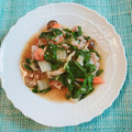 yesmama's cooksnap of when they made ＊豚とうまい菜のとろ〜りあんの一品＊.