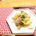 komutatata's cooksnap of when they made キャベツのたらこ和え.
