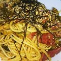 rosearoma's cooksnap of when they made 高菜の和風パスタ.