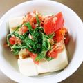 aaaykk55's cooksnap of when they made 冷奴！？茄子トマトのツナポン酢サラダ.