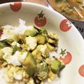 あたむ❤189's cooksnap of when they made アボカドと豆腐の塩昆布卵丼.