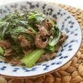 Jaye's cooksnap of when they made 牛肉と小松菜炒め.