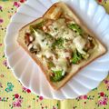 ふたごゆき's cooksnap of when they made 温野菜の味噌マヨチーズトースト！.