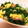 ★☆れいこ☆★'s cooksnap of when they made ほうれん草と卵とウインナーのバターソテー.