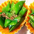 ともかずみみ's cooksnap of when they made 【副菜】スナップエンドウの胡麻和え.