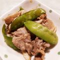 nana✩love's cooksnap of when they made 絹さやと豚バラのポン酢炒め.