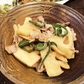 miwayon's cooksnap of when they made 筍とこごみと豚肉の炒め物☆.