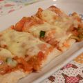 rie-tin's cooksnap of when they made 足取り軽やか♪激ウマ！キムチ油あげピザ.