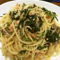 クックVH1GOK☆'s cooksnap of when they made 鮭フレークとホウレン草のクリームパスタ.