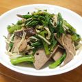 まゆみ母ちゃん's cooksnap of when they made 春菊とレバーの生姜炒め☆.