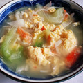 salty☆'s cooksnap of when they made 簡単5分！カニカマとレタスの中華旨煮.