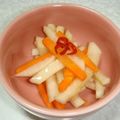 あっちまー's cooksnap of when they made ピリッと辛い★大根の甘酢漬け☆.