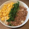 涼月花's cooksnap of when they made 甘辛が大人気！豚そぼろの三色そぼろ丼.