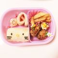maiticno's cooksnap of when they made キティ♡ロールサンド　キャラ弁.