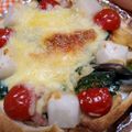 まろ～♪'s cooksnap of when they made お手軽♡パンの耳でお餅入りキッシュ.