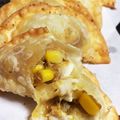sunsunよっぴい's cooksnap of when they made カレー風味のツナコーンぎょうざ.