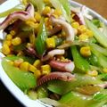 kaz～kaz～⭐'s cooksnap of when they made イカとセロリのコーンバター醤油炒め.