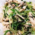 ねぞろ's cooksnap of when they made レンジで簡単☆水菜と鶏胸肉の塩こんぶ和え.