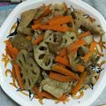 おしひと's cooksnap of when they made 豚肉とレンコンの甘辛炒め.