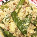 ★bluesky★'s cooksnap of when they made ご飯が進む春の味☆絹さや肉豆腐の卵とじ.