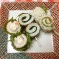 Y✿えくぼ飯's cooksnap of when they made 竹輪ハム大葉ポテトサラダ巻き.