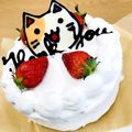 クックIP4U5J☆'s cooksnap of when they made スポンジふわふわフルーツケーキ5号用.