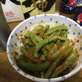 くまノン兵衛's cooksnap of when they made 簡単！辛旨☆おつまみスナップエンドウ.